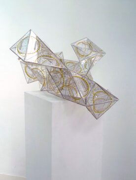 Künstler Friedrich Biedermann Rüttler mit Geodreiecke 05 14062011